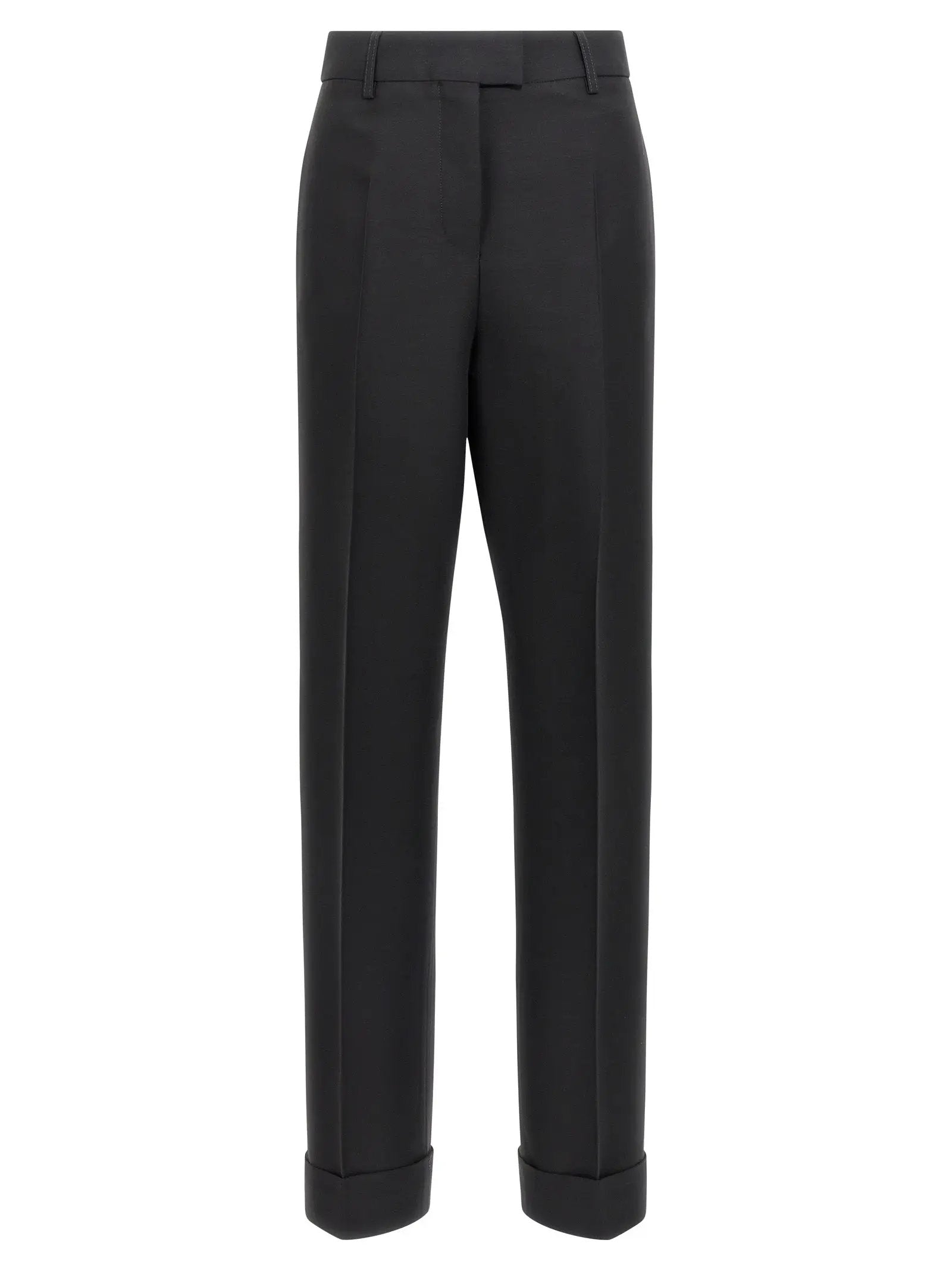 Ferragamo Black Viscose Dress Pants