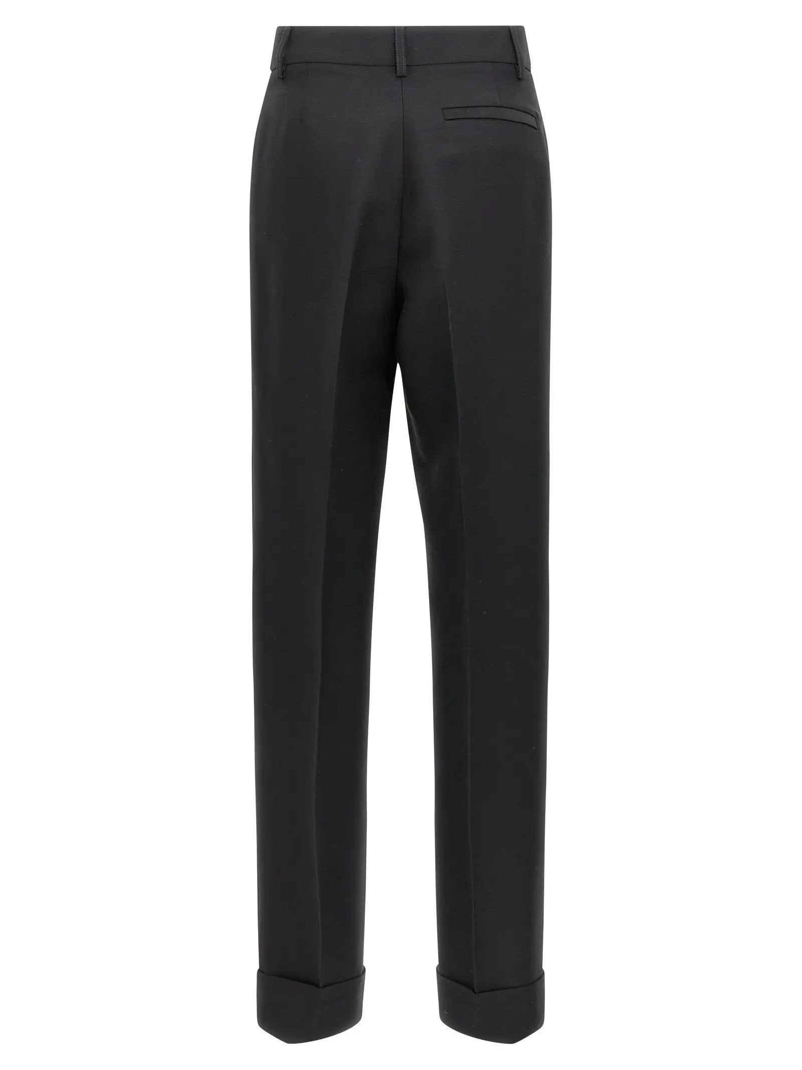 Ferragamo Black Viscose Dress Pants