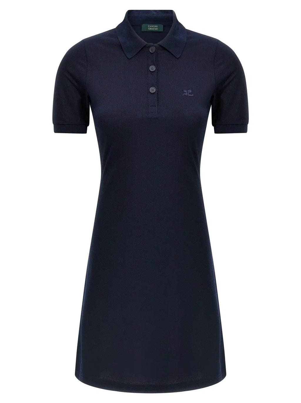 Courrèges Blue Cotton Short Dress