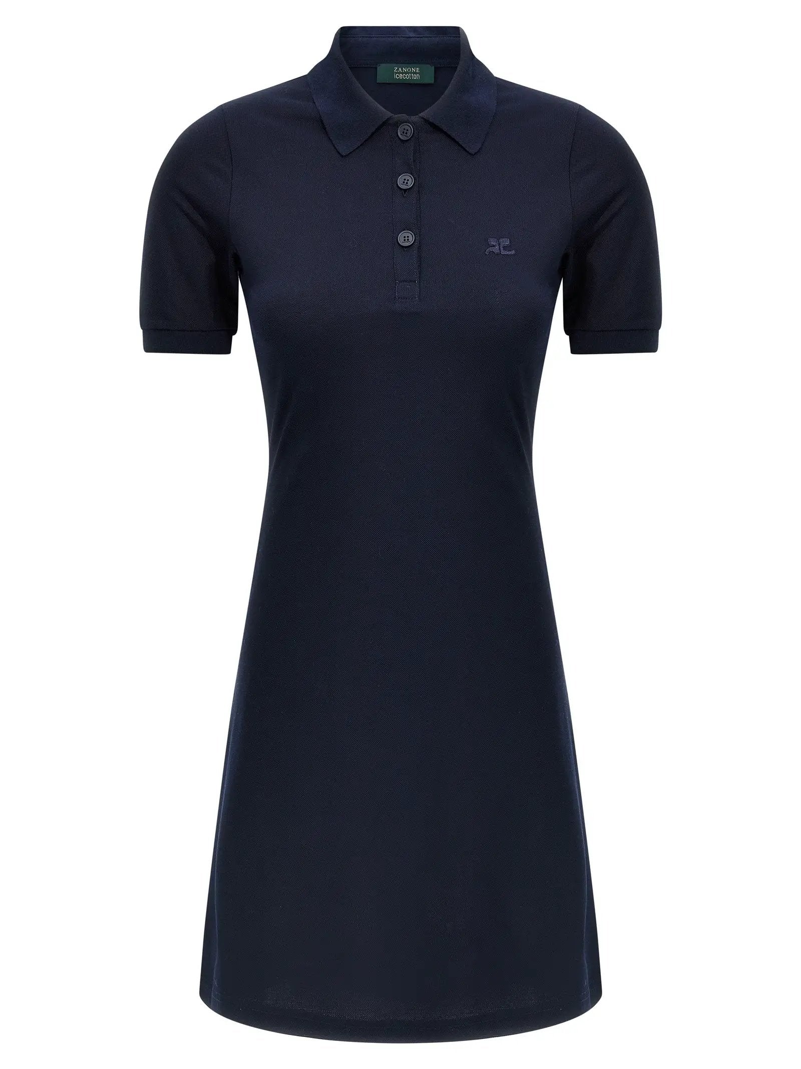 Courrèges Blue Cotton Short Dress