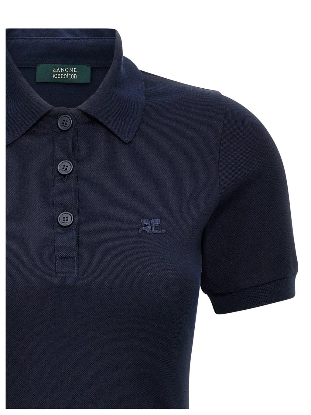 Courrèges Blue Cotton Short Dress