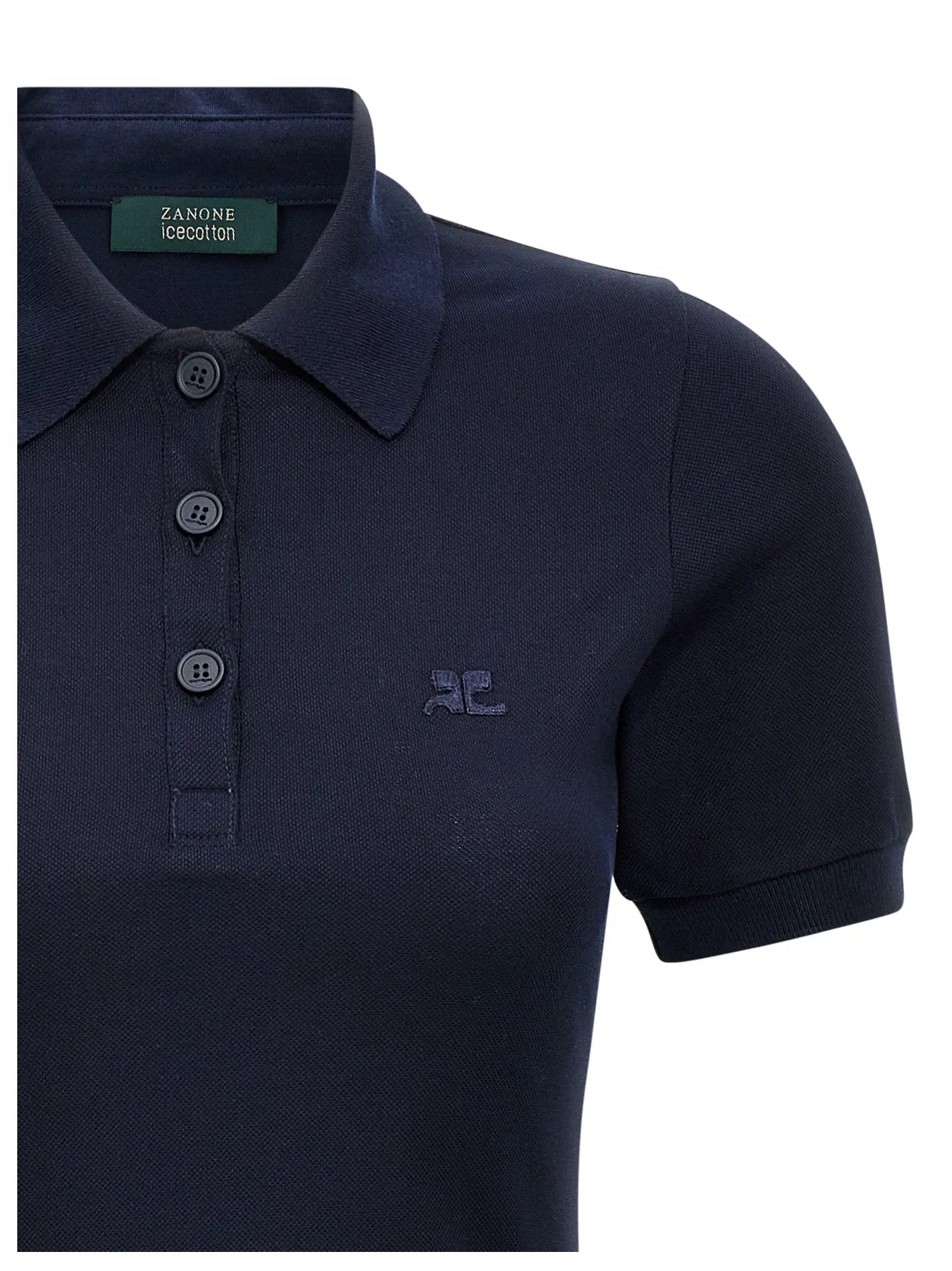 Courrèges Blue Cotton Short Dress