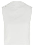 Armarium White Cotton Sleeveles T-Shirt