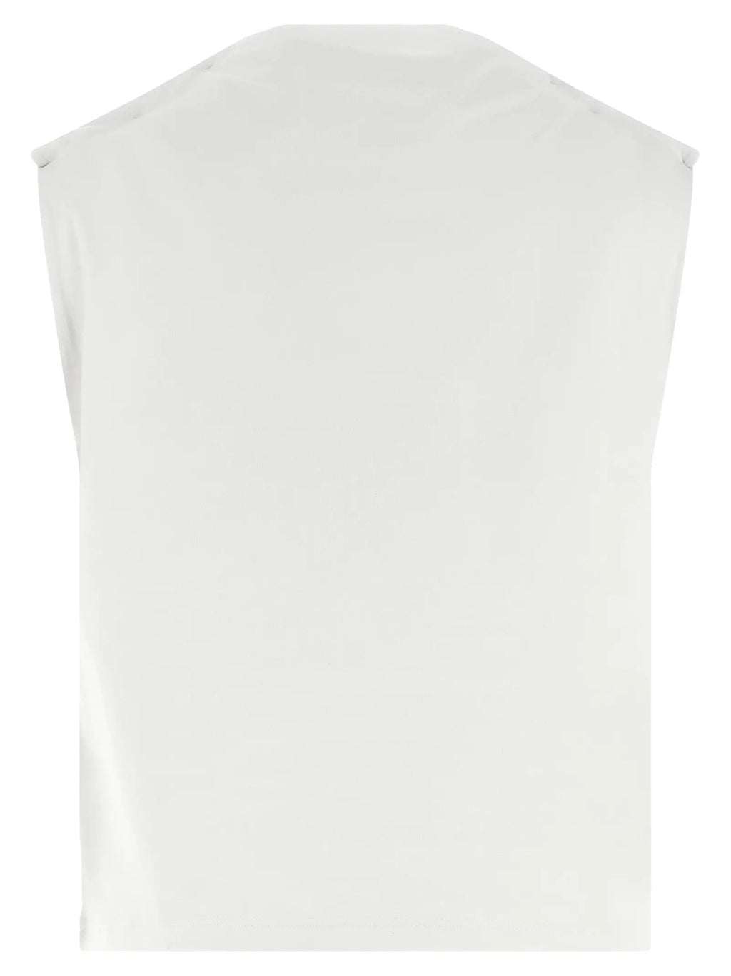 Armarium White Cotton Sleeveles T-Shirt