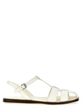 Church's White Lamb Leather Flat Sandals