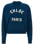 Chloé Blue Cotton Sweatshirt