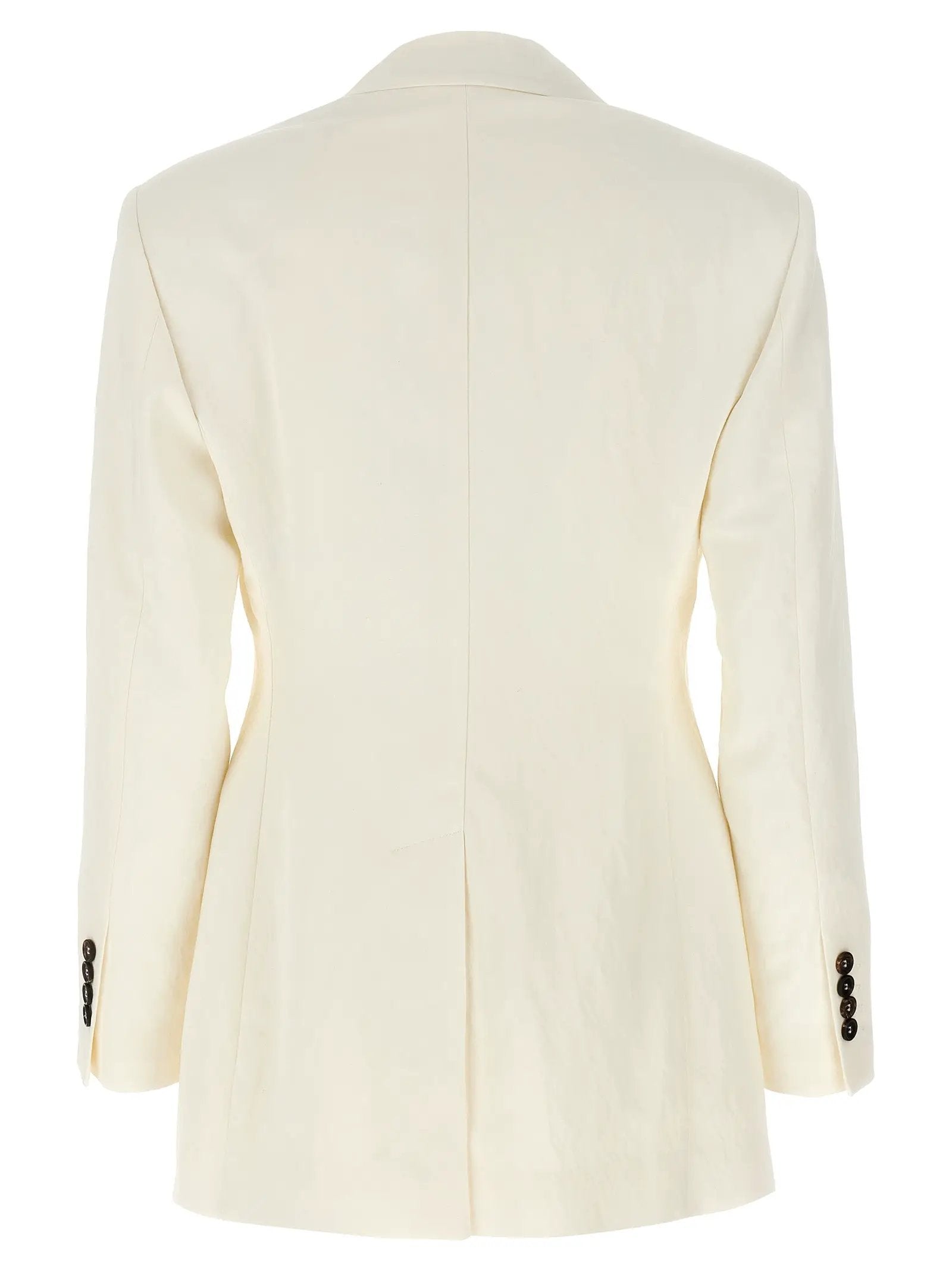 Brunello Cucinelli White Straw Blazer