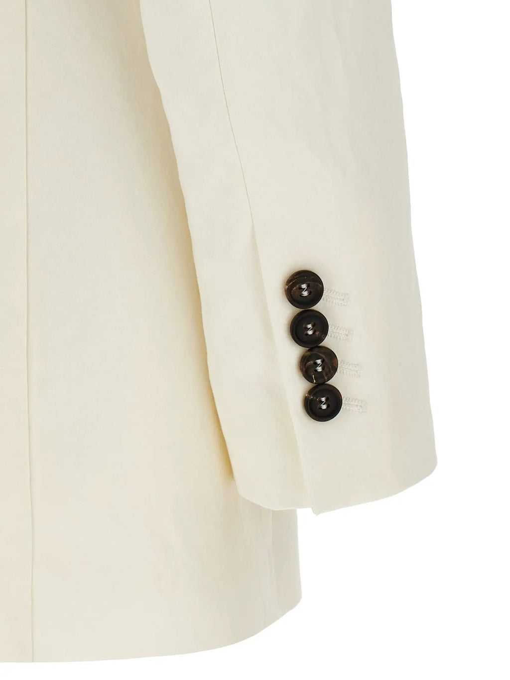 Brunello Cucinelli White Straw Blazer