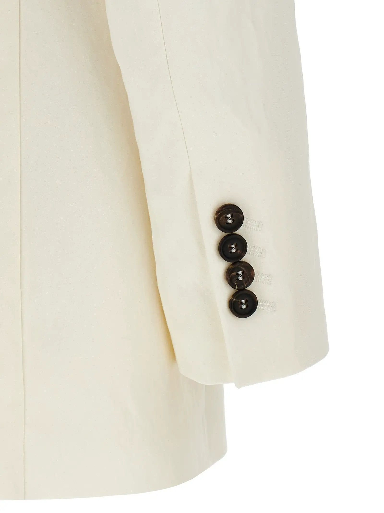 Brunello Cucinelli White Straw Blazer
