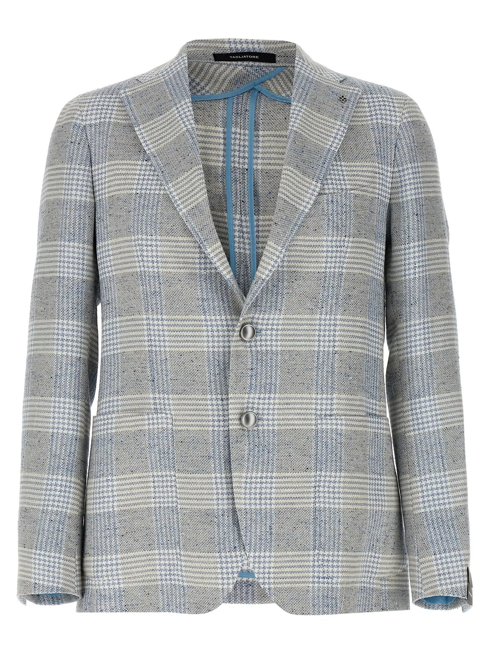 Tagliatore Blue Cotton Blazer