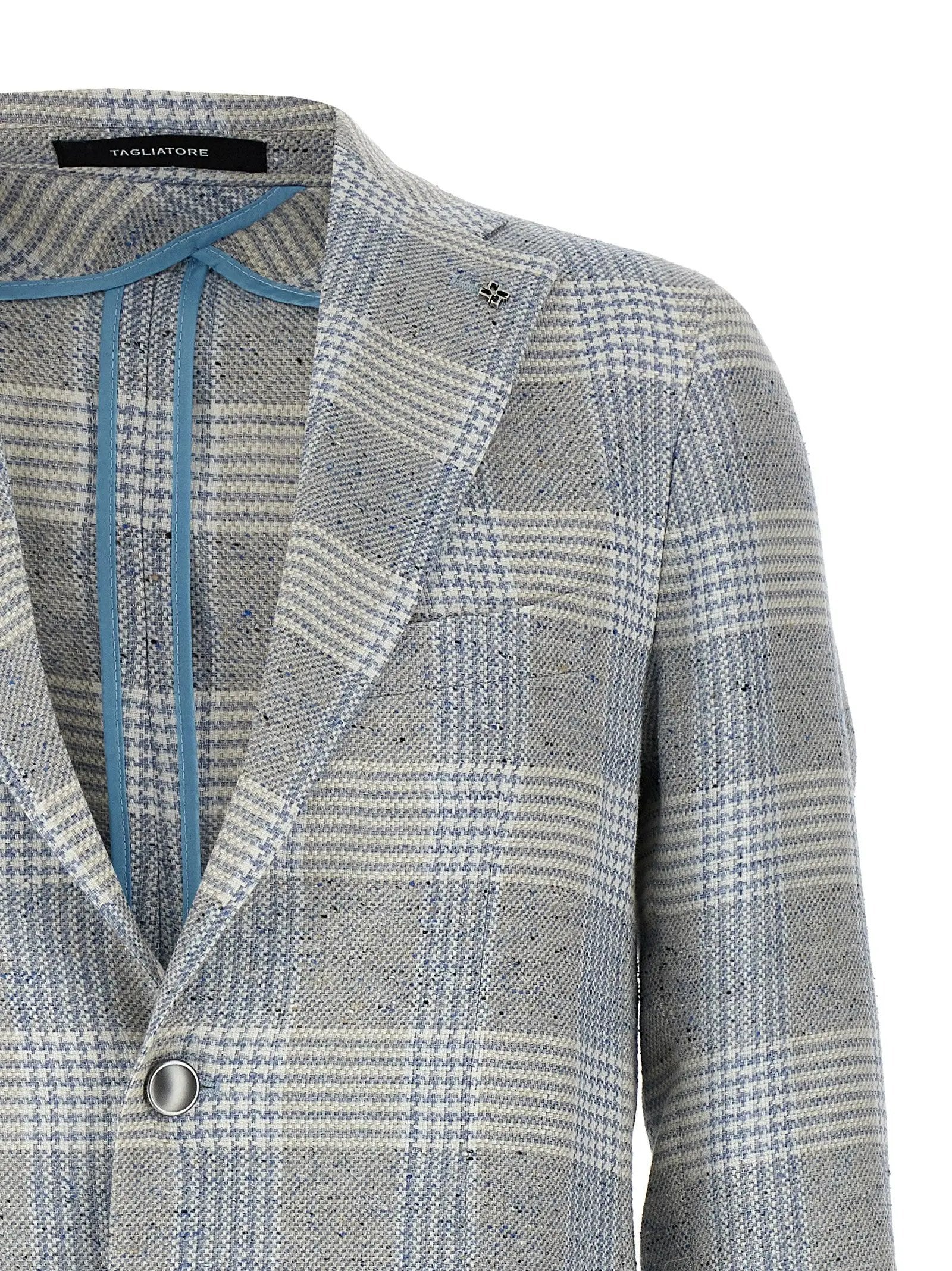 Tagliatore Blue Cotton Blazer