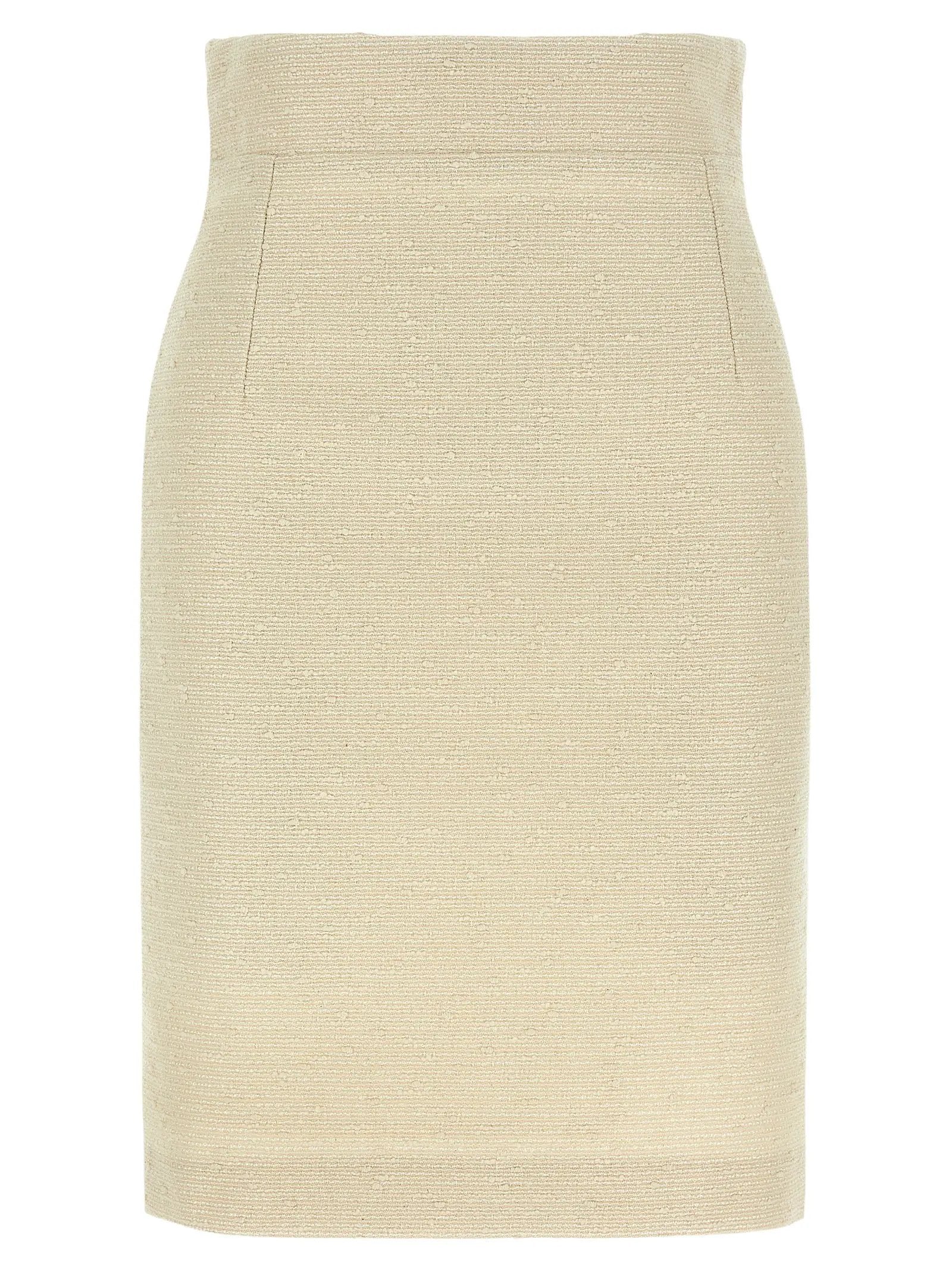 Jupe midi Tagliatore en coton beige