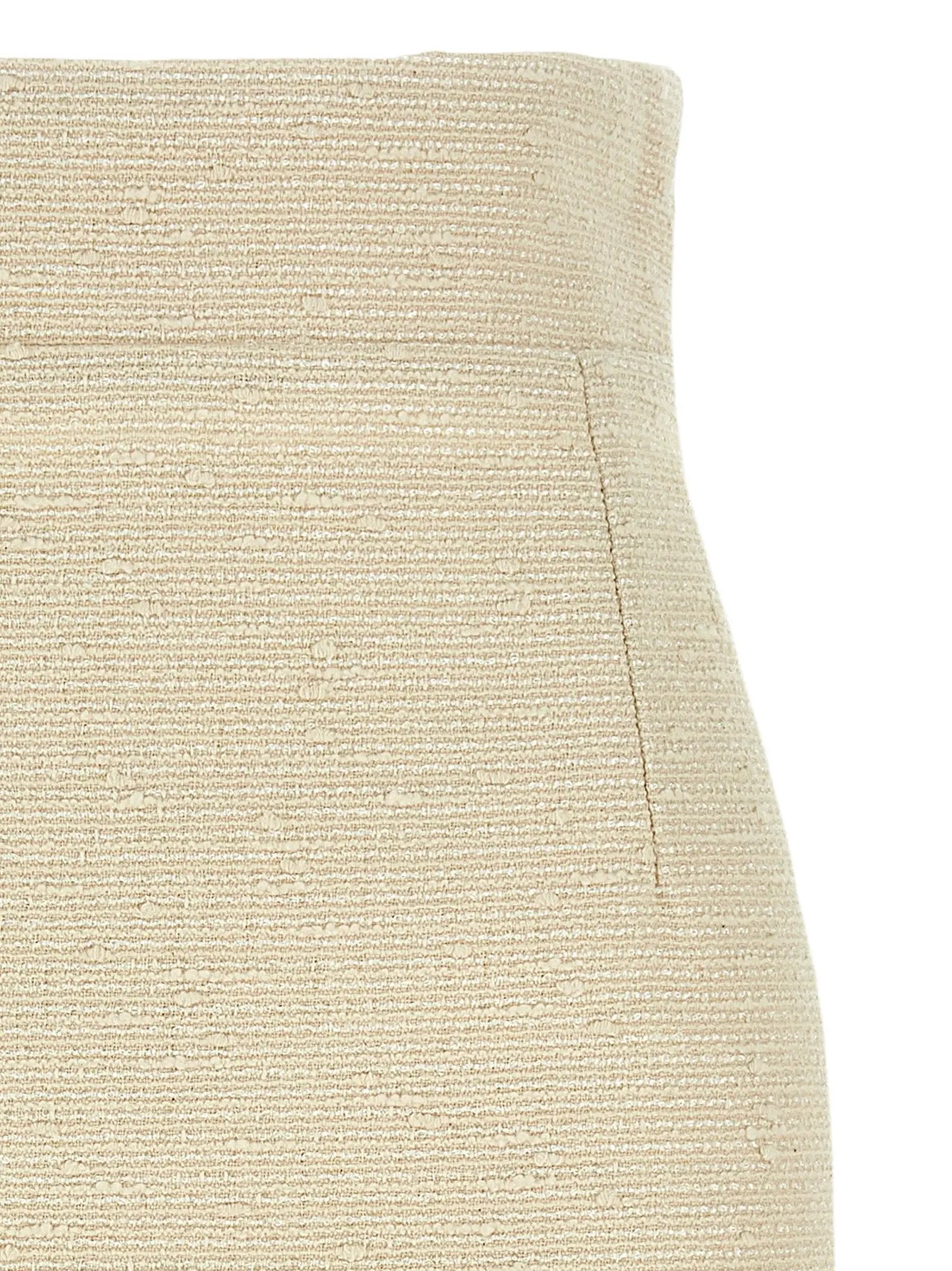 Jupe midi Tagliatore en coton beige