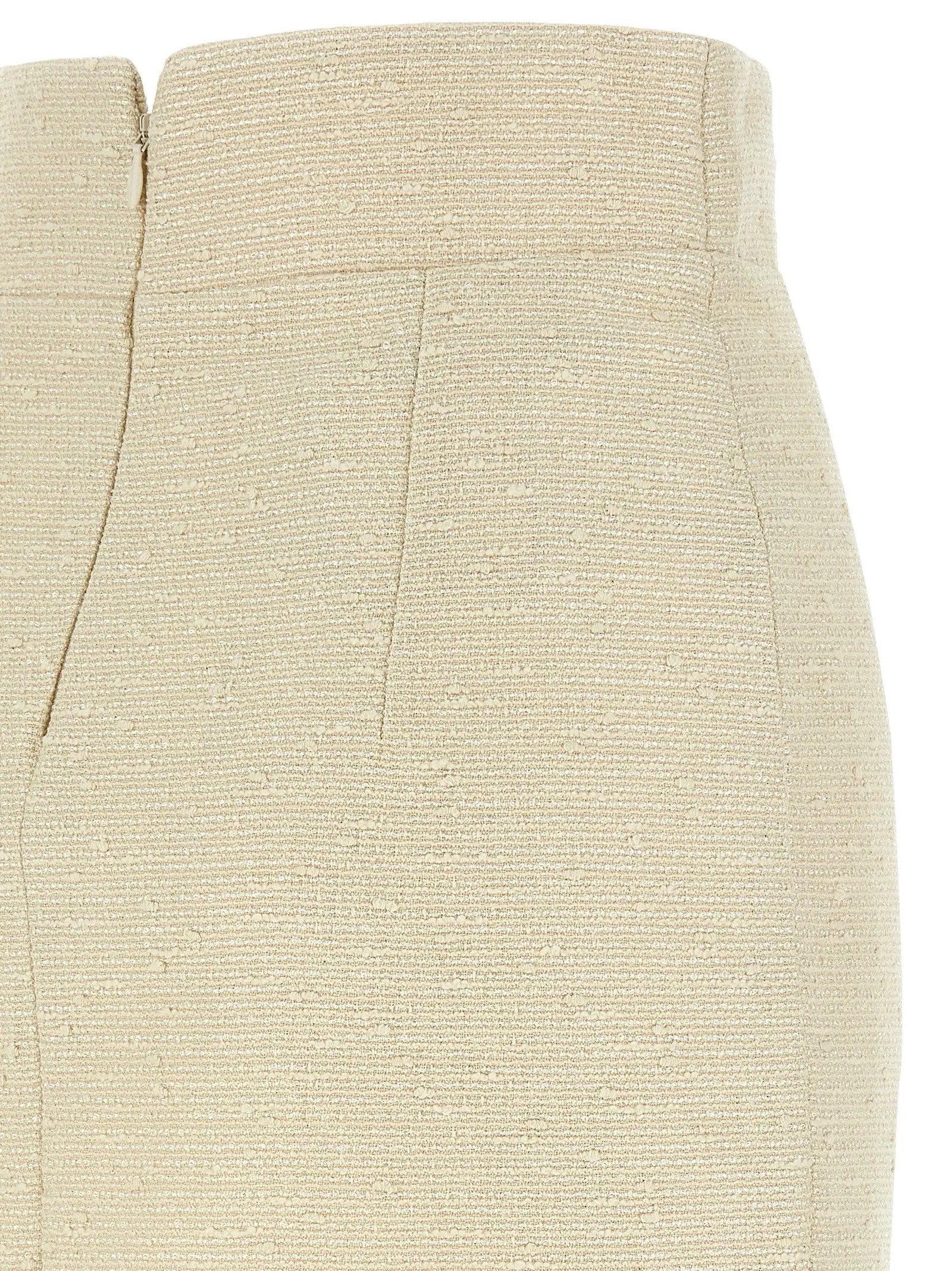 Jupe midi Tagliatore en coton beige