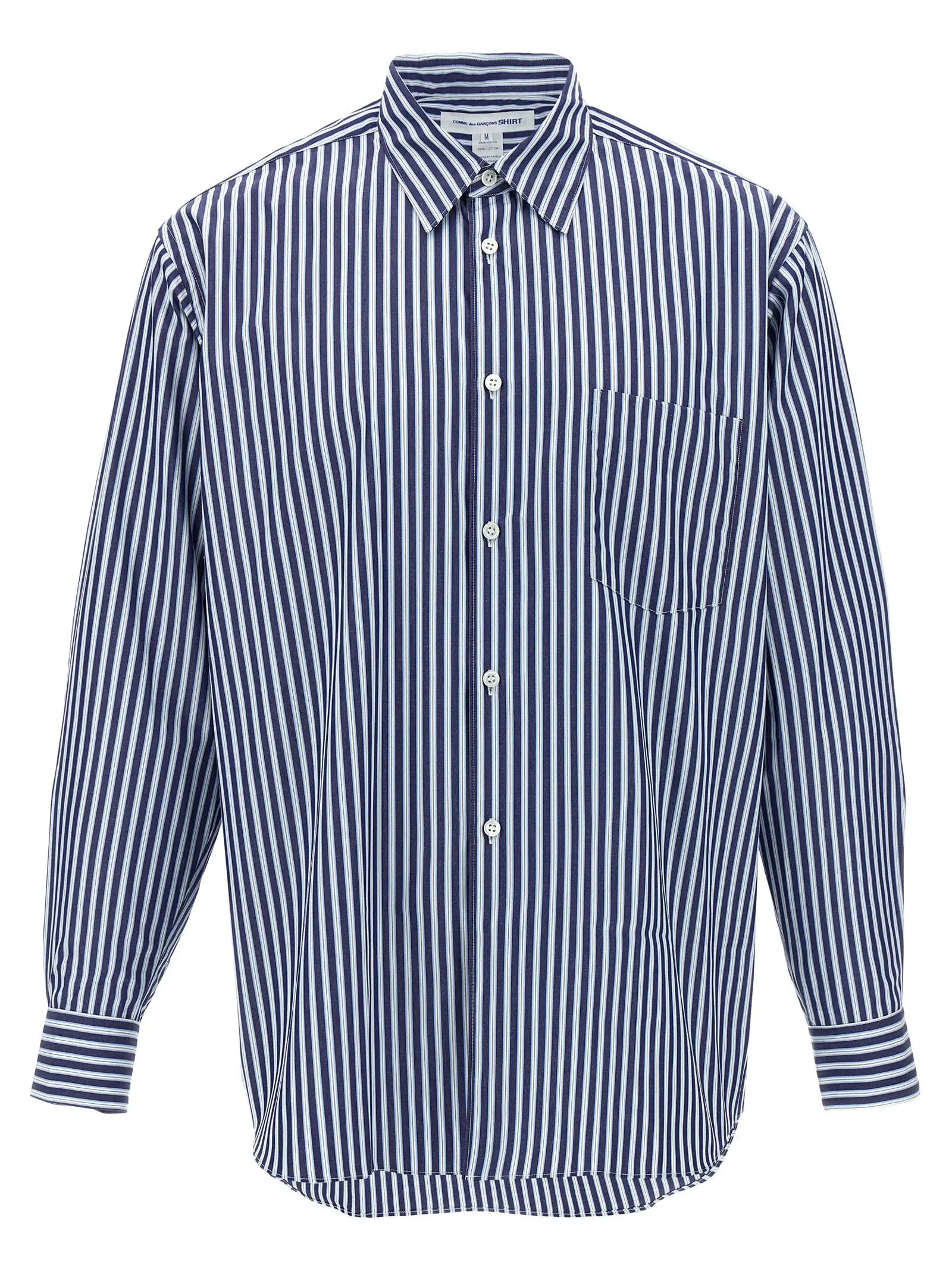 Comme Des Garçons Blue Cotton Blouse