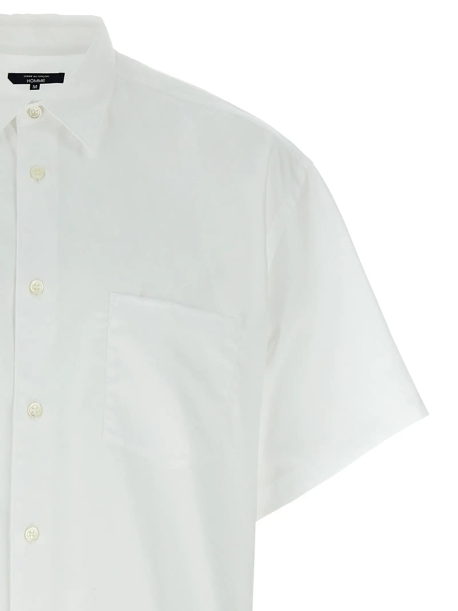 Comme Des Garçons White Cotton Blouse