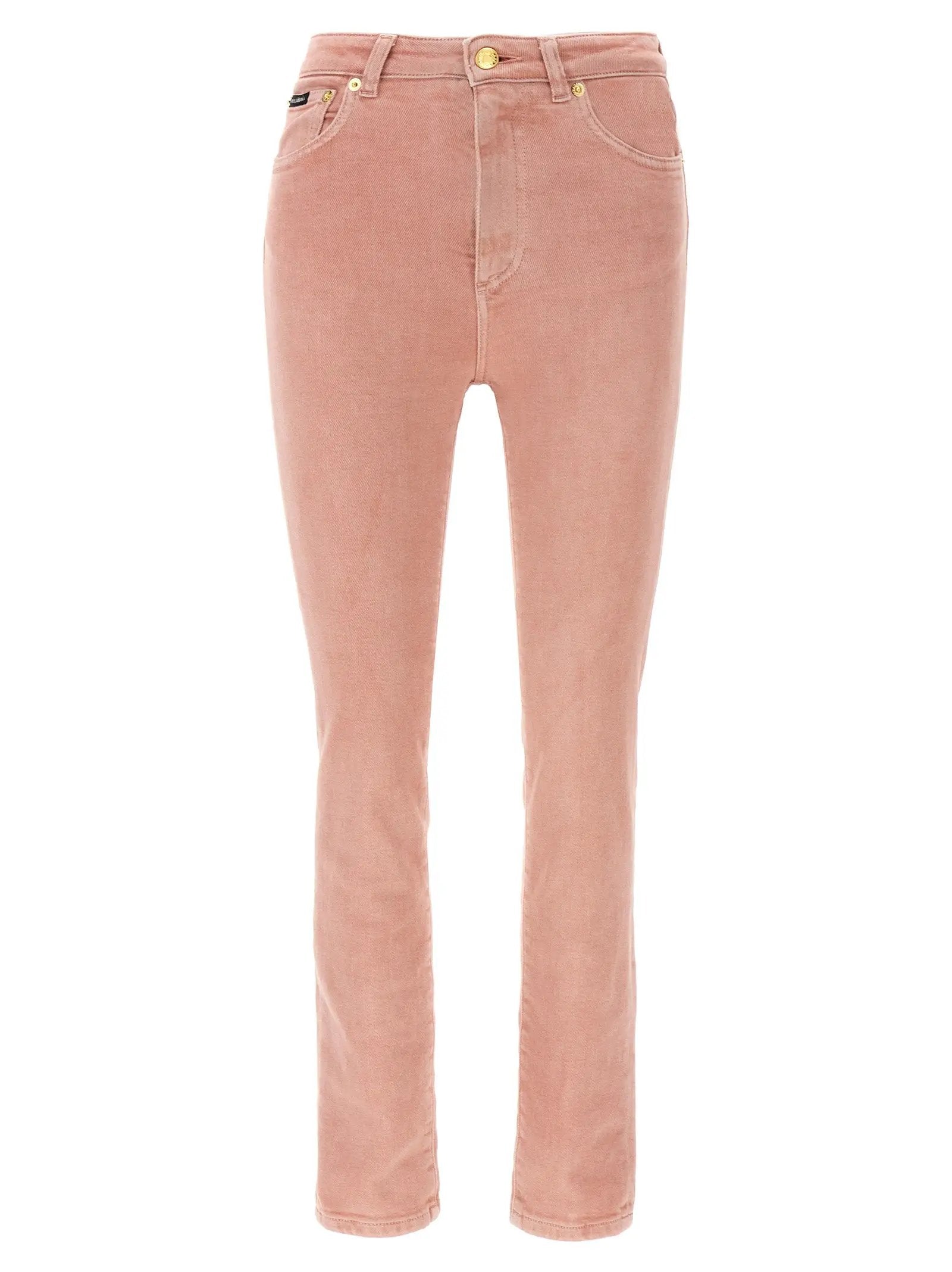 Jean taille haute en coton multicolore Dolce & Gabbana