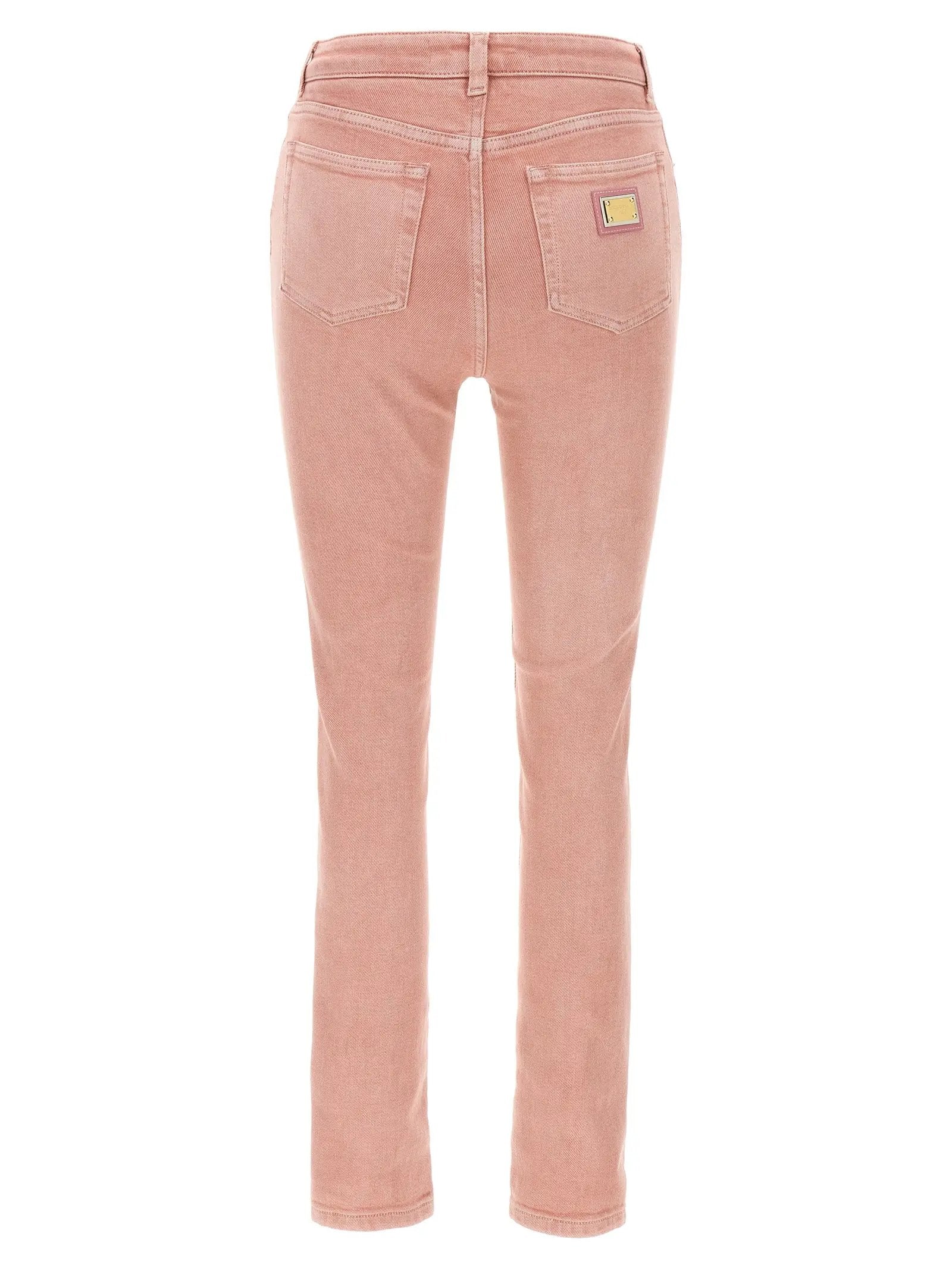 Jean taille haute en coton multicolore Dolce & Gabbana