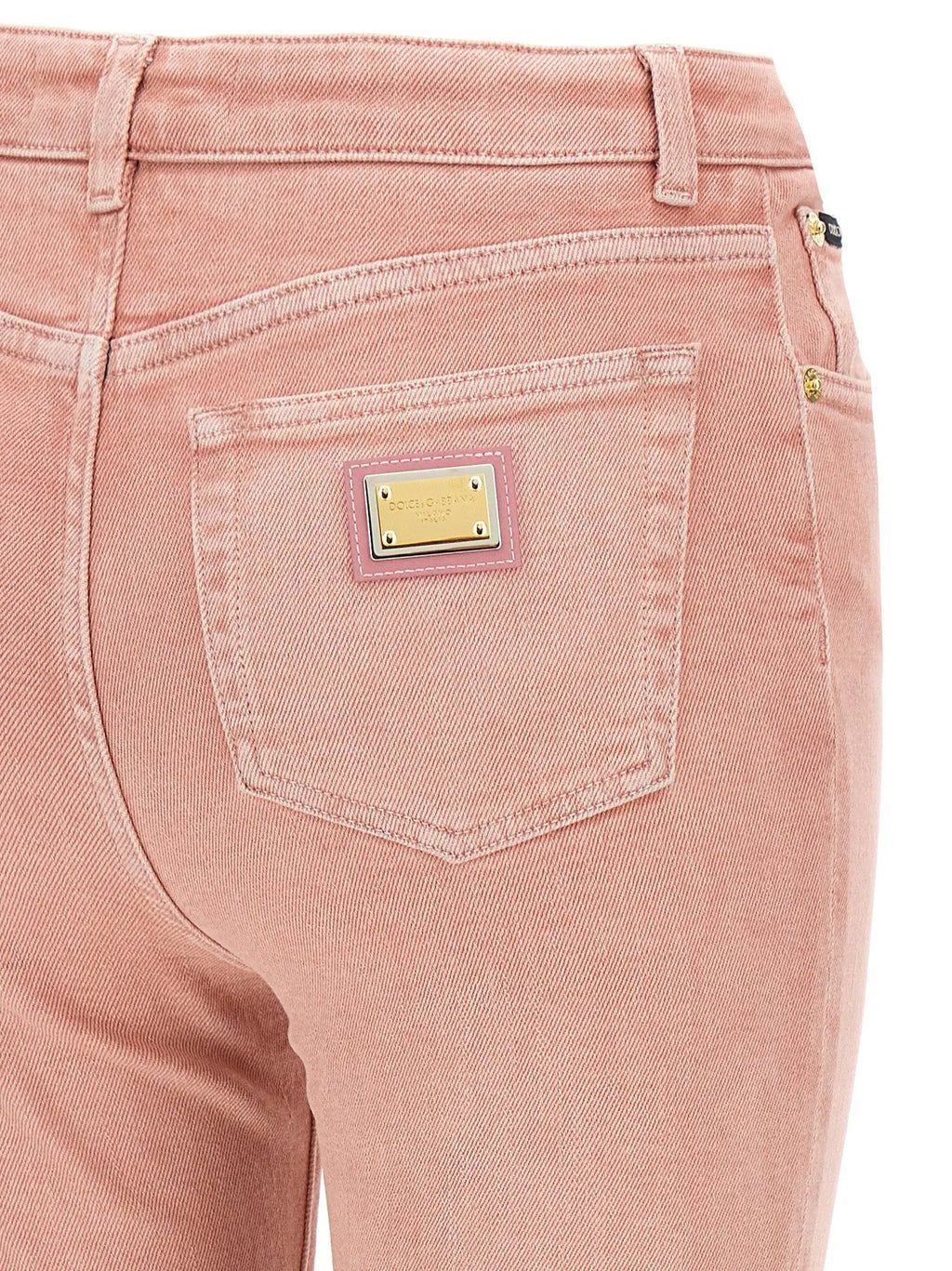 Jean taille haute en coton multicolore Dolce & Gabbana
