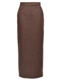 Max Mara Brown Cotton Mini Skirt
