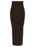 Max Mara Brown Viscose Mini Skirt