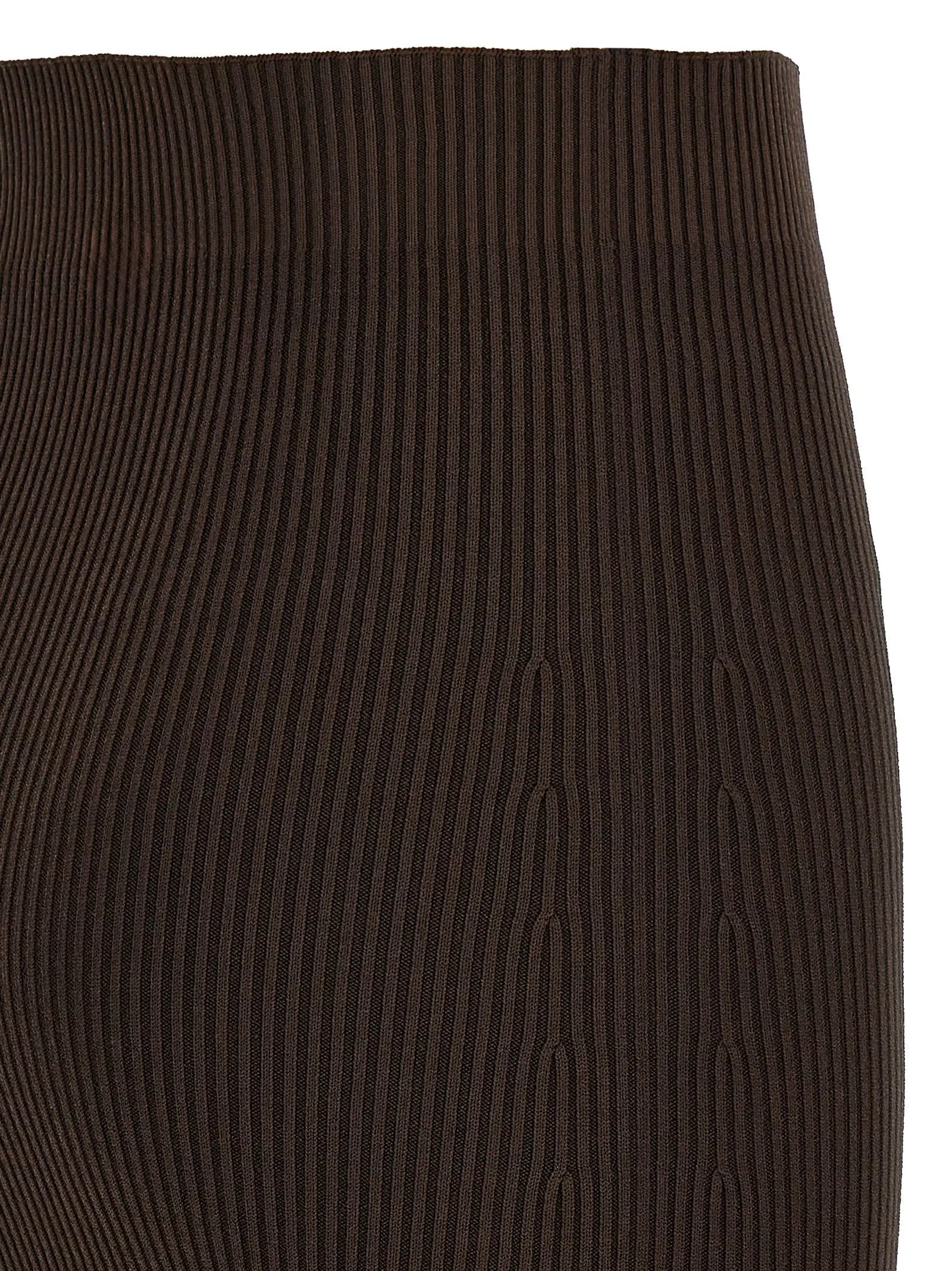 Max Mara Brown Viscose Mini Skirt