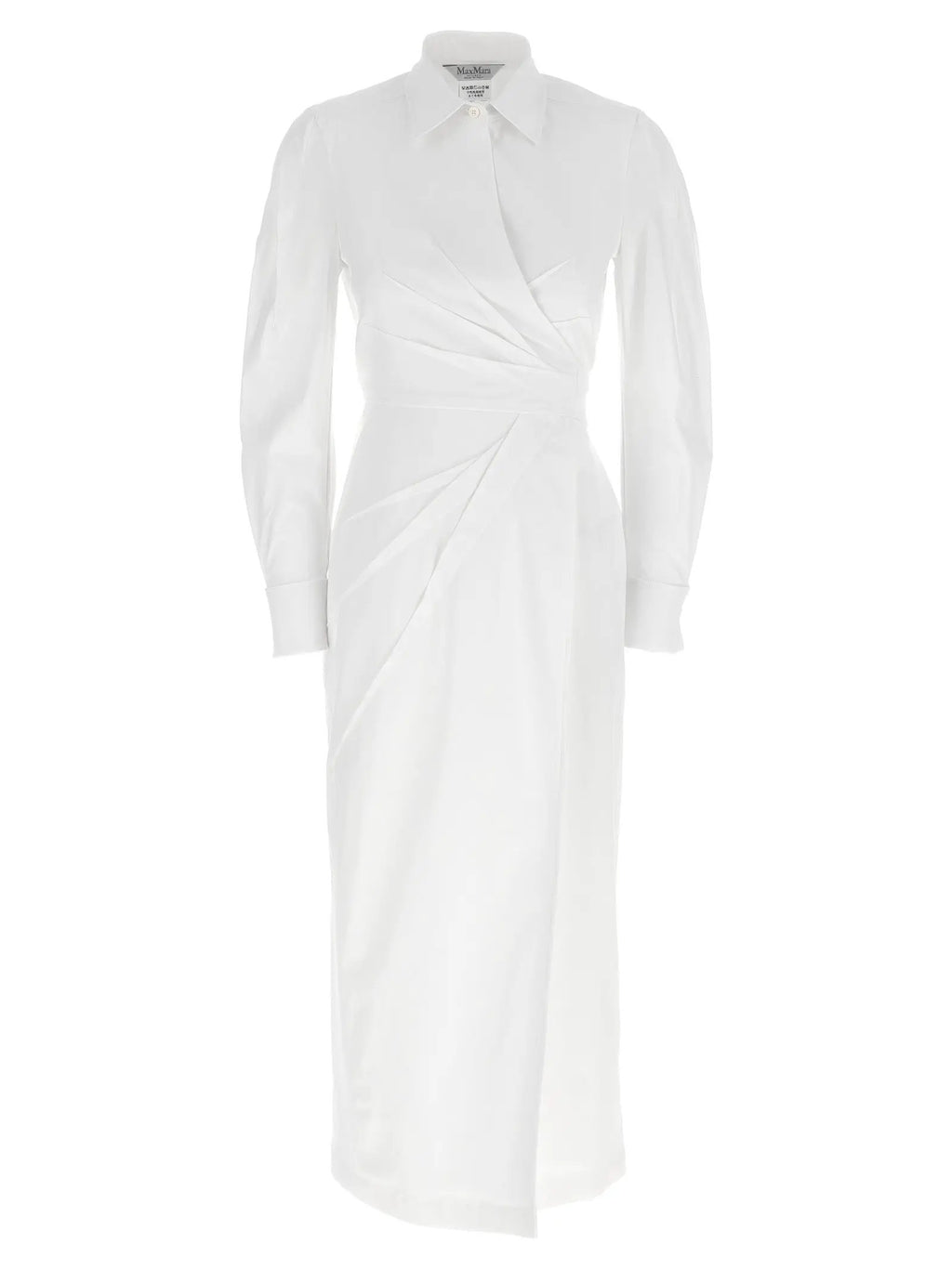Max Mara White Cotton Long Dress
