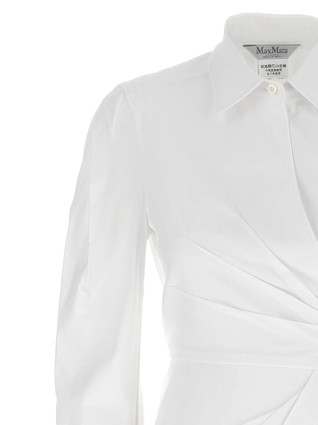 Max Mara White Cotton Long Dress