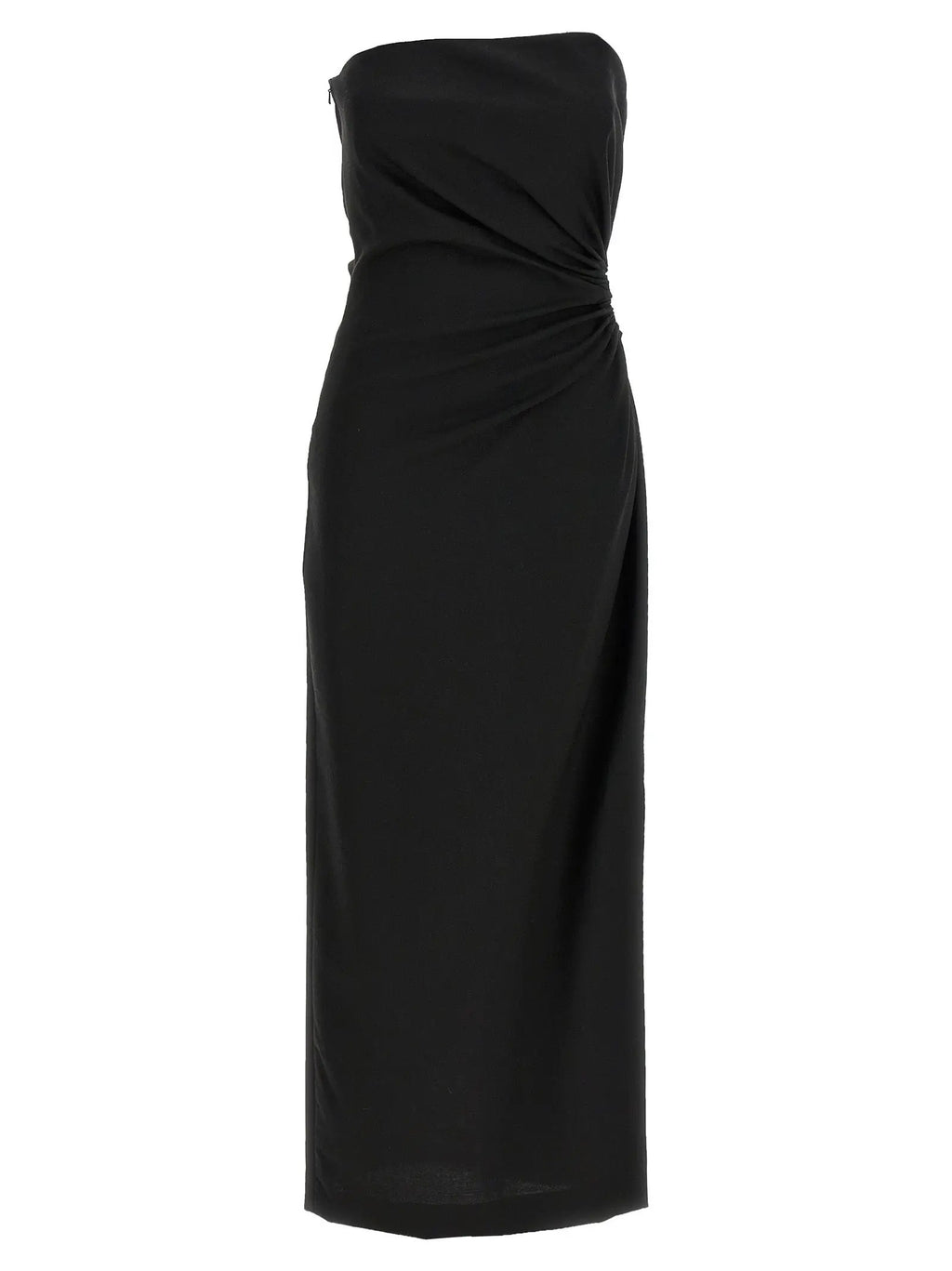 Max Mara Black Virgin Wool Long Dress