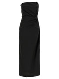 Max Mara Black Virgin Wool Long Dress