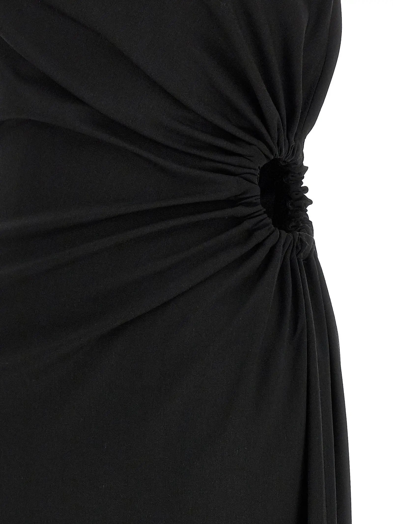 Max Mara Black Virgin Wool Long Dress