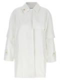 Max Mara White Cotton Coat