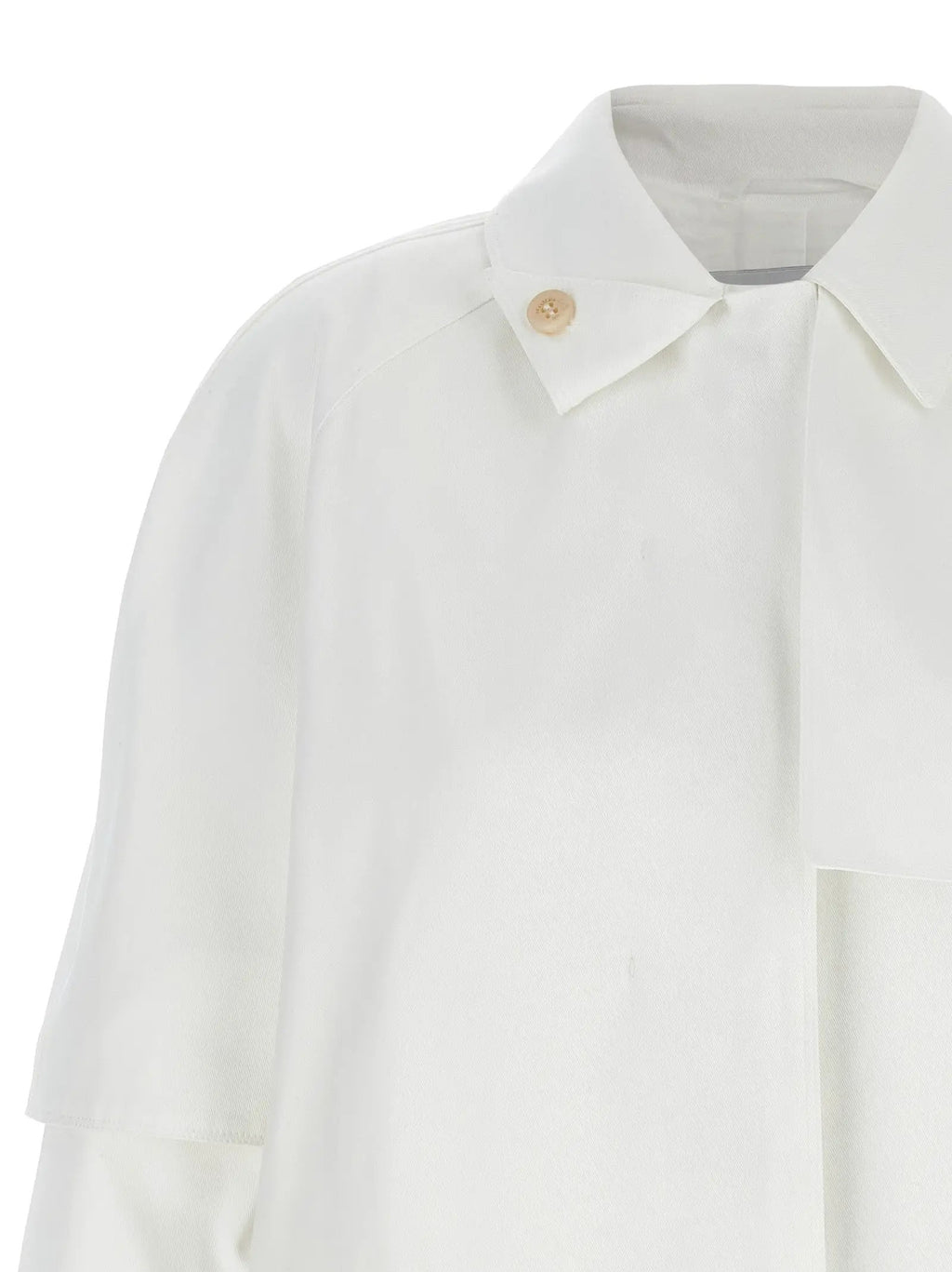 Max Mara White Cotton Coat