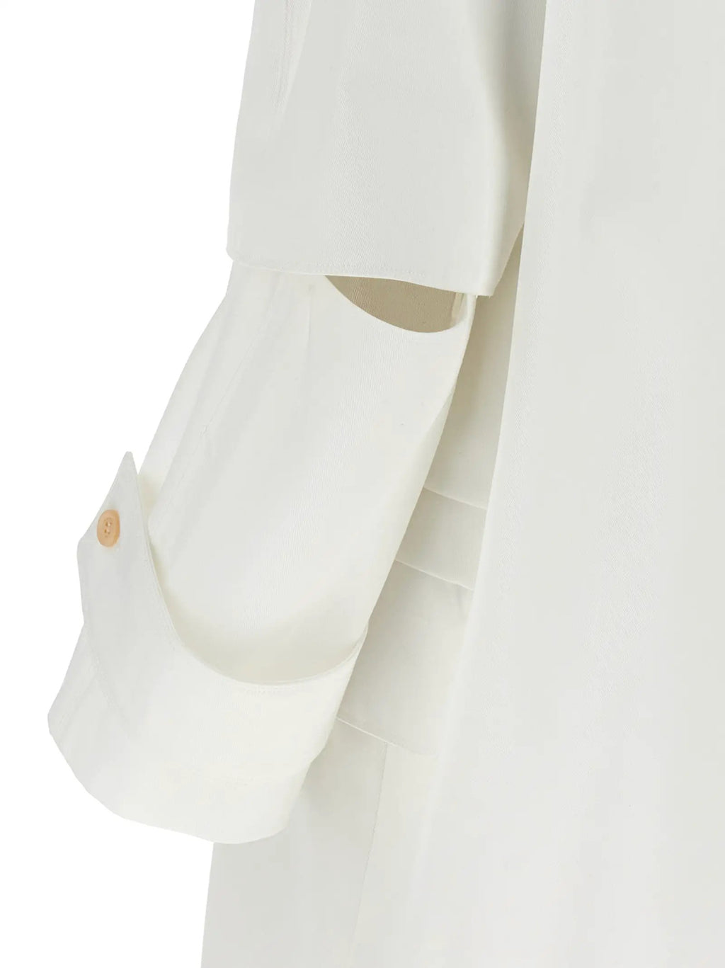 Max Mara White Cotton Coat