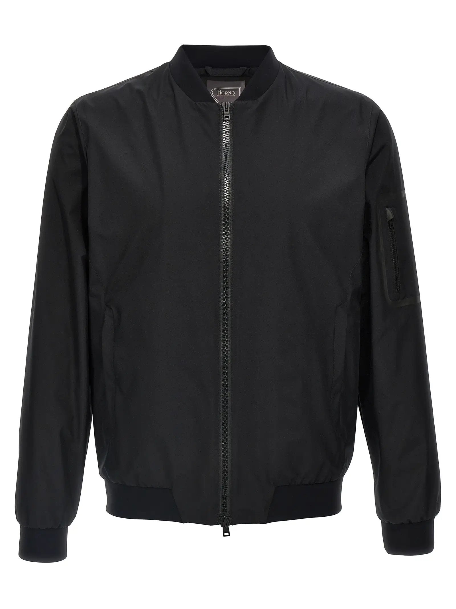 Herno Black Polyester Bomber