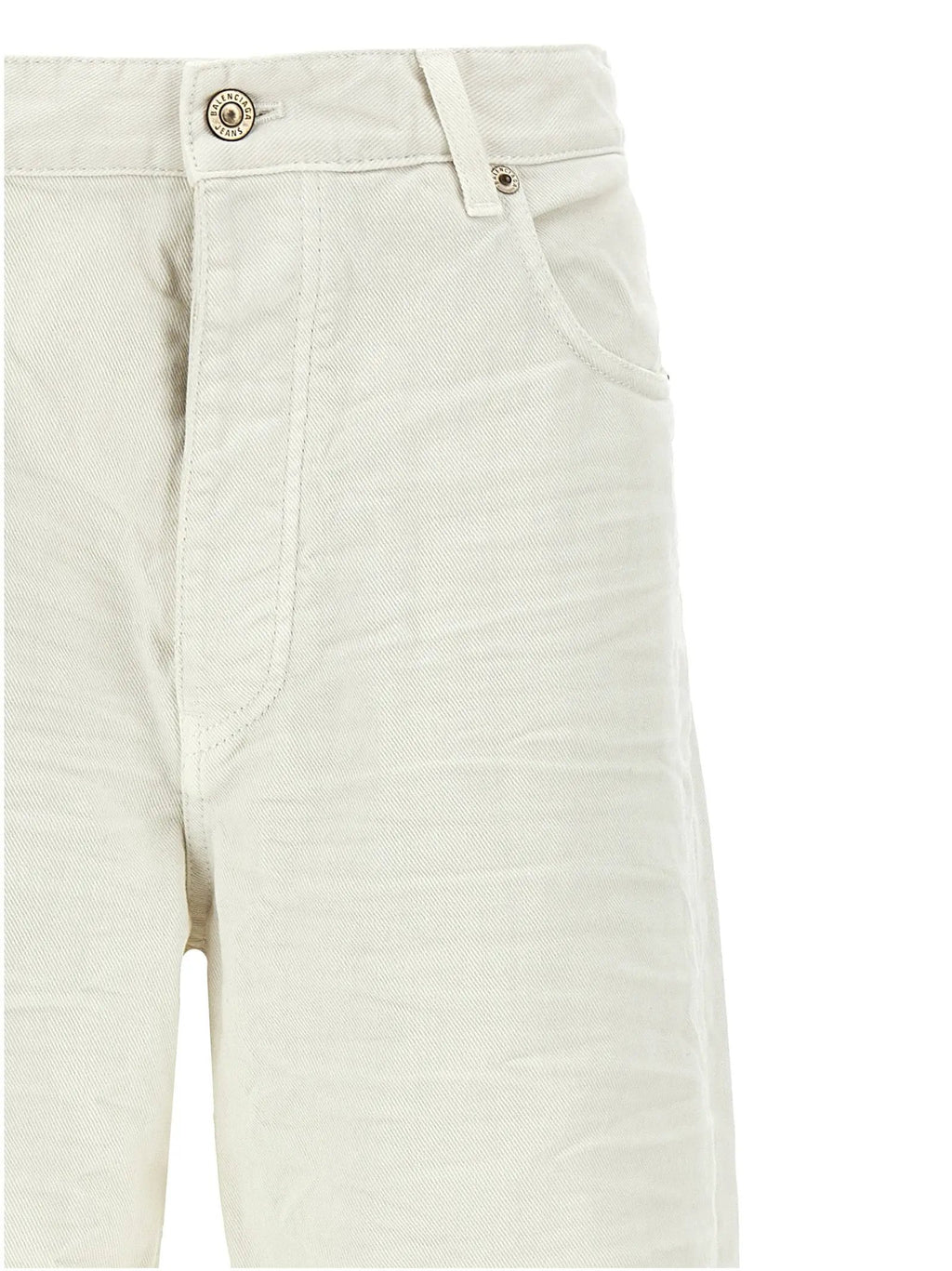 Balenciaga White Cotton Jeans Denim