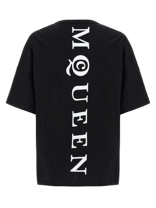 T-shirt bicolore en coton Alexander McQueen