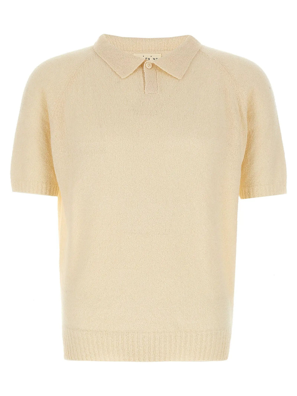 MA'RY'YA White Cotton Polo Shirt