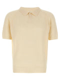 MA'RY'YA White Cotton Polo Shirt