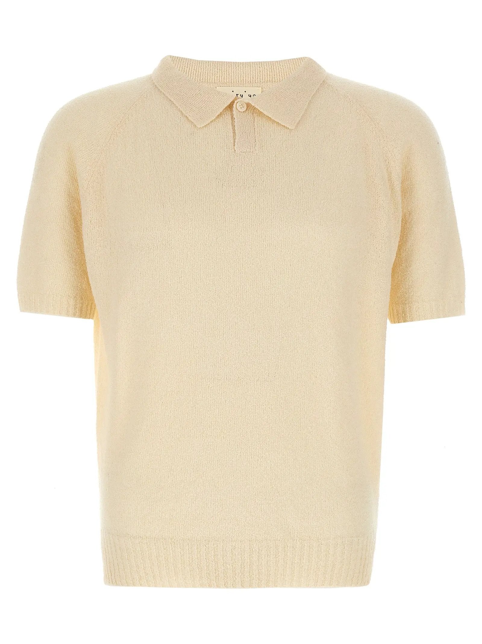 MA'RY'YA White Cotton Polo Shirt