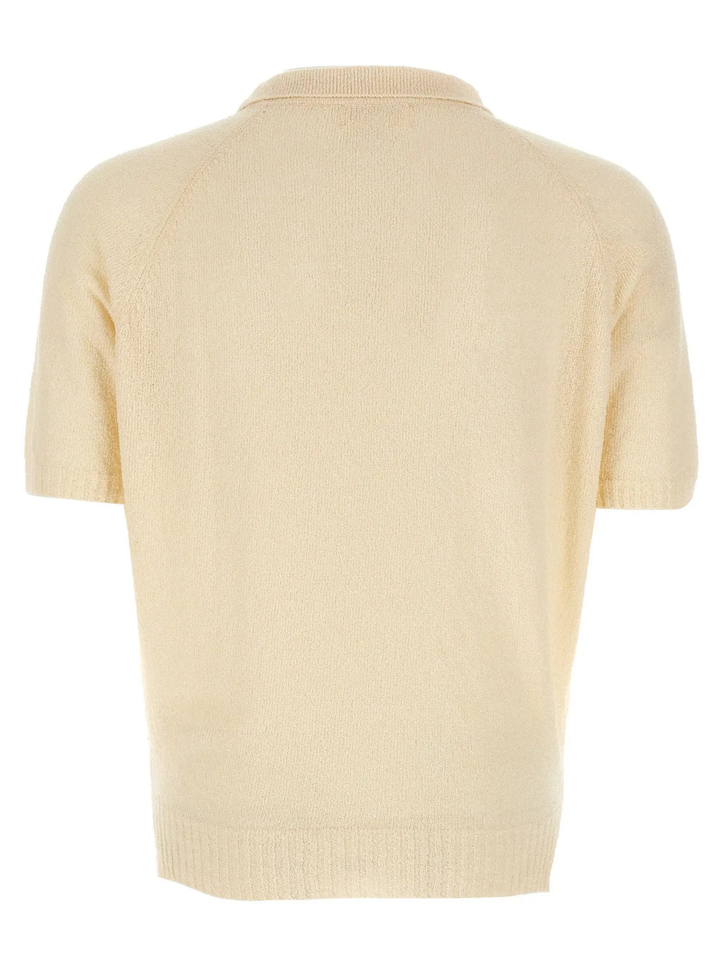 MA'RY'YA White Cotton Polo Shirt