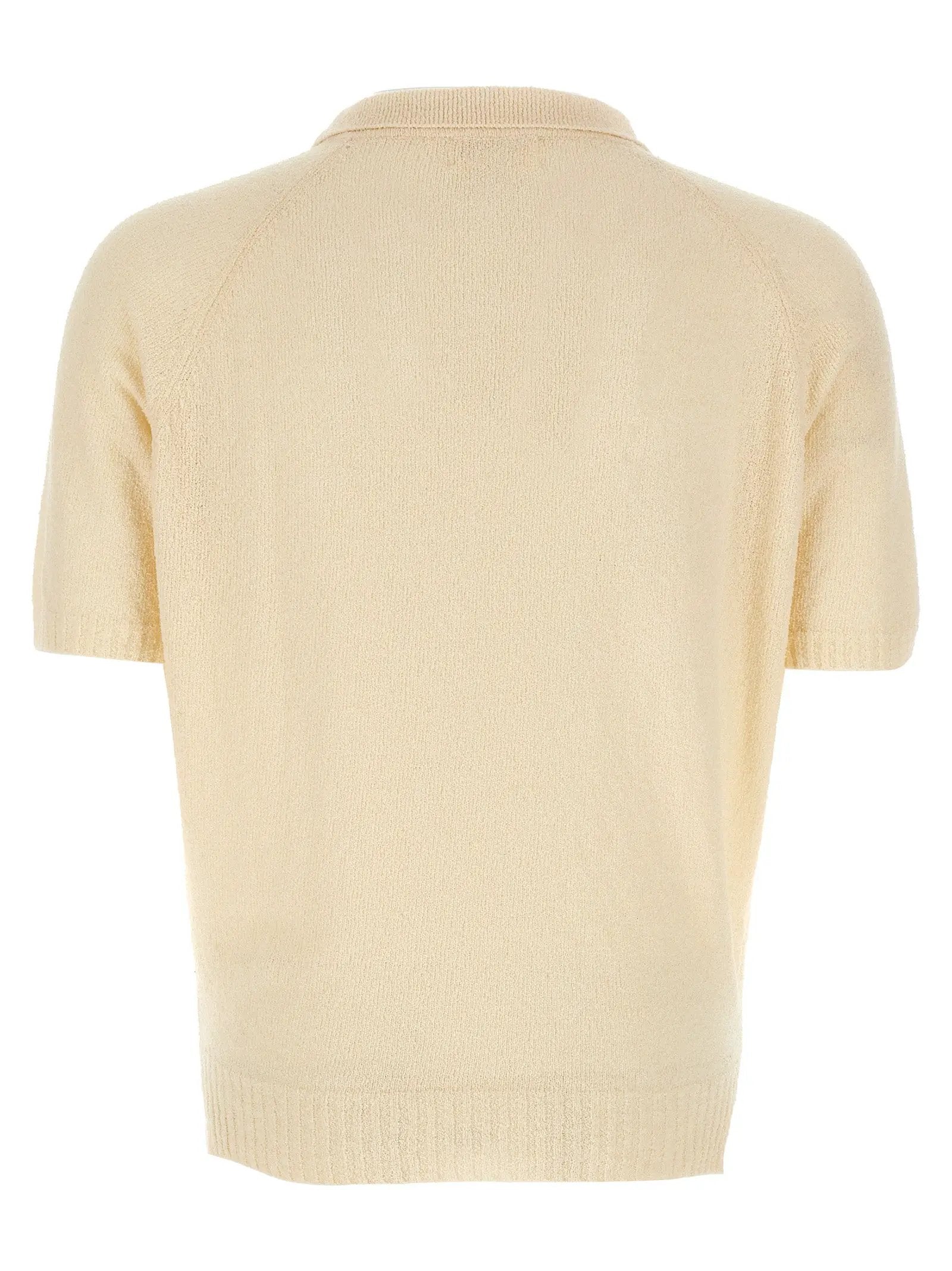 MA'RY'YA White Cotton Polo Shirt