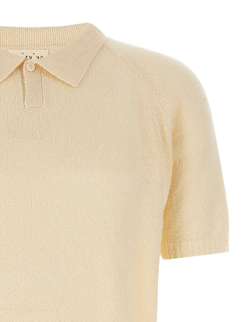 MA'RY'YA White Cotton Polo Shirt