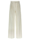 Max Mara White Cotton Casual Pants
