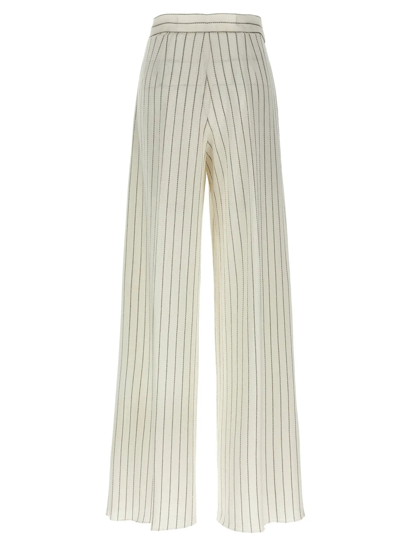 Max Mara White Cotton Casual Pants