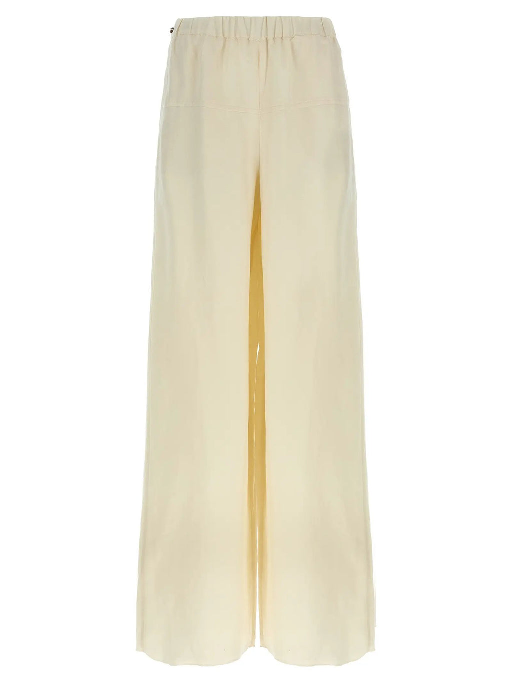 Max Mara White Flax Casual Pants