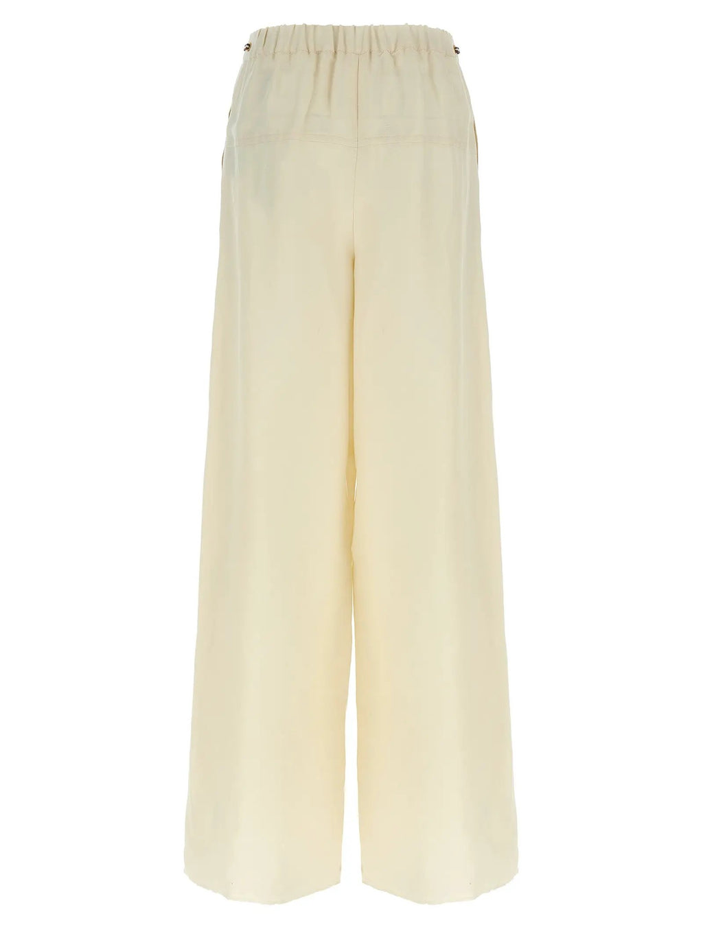 Max Mara White Flax Casual Pants