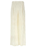 Fendi White Silk Casual Pants