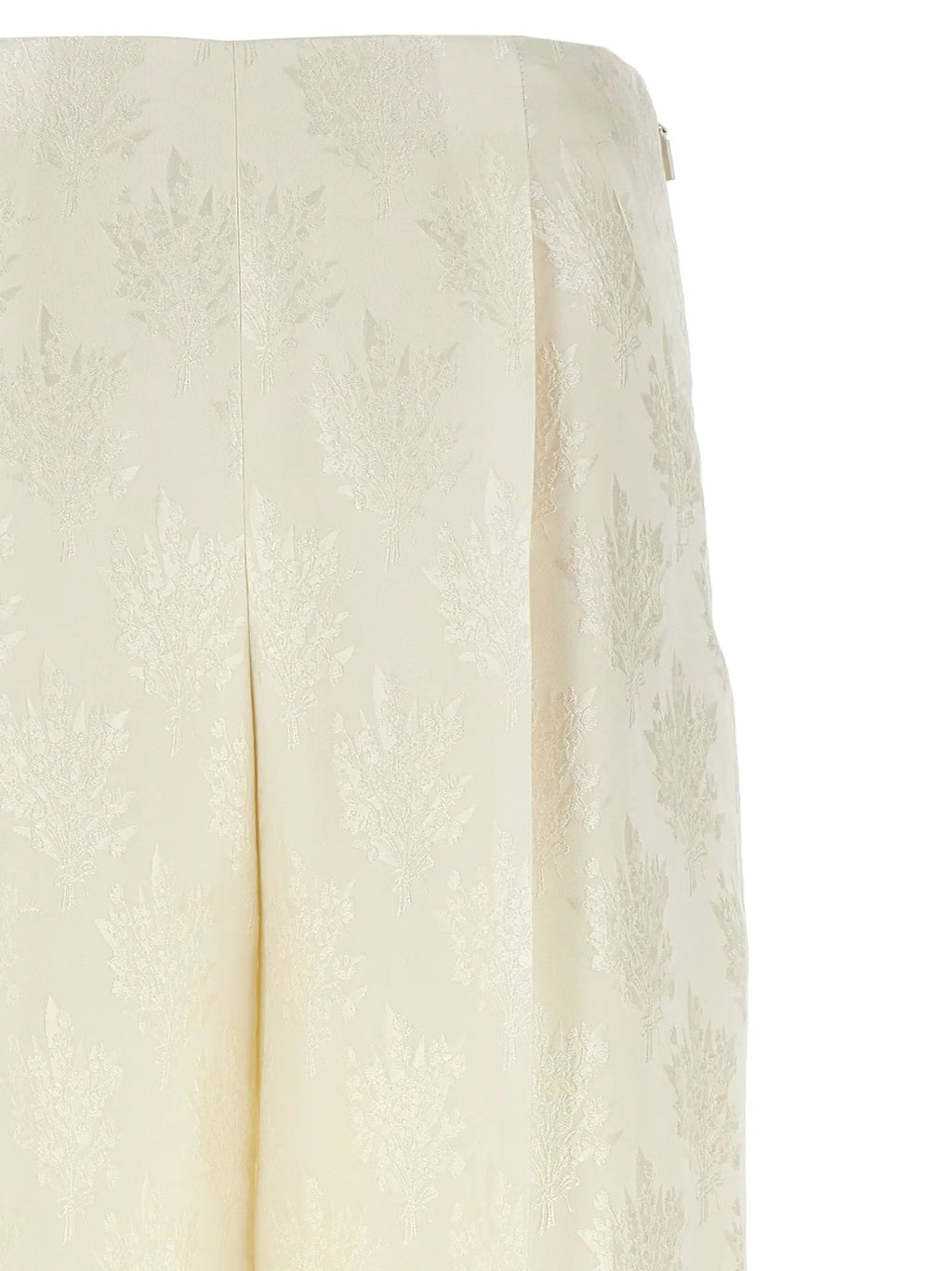 Fendi White Silk Casual Pants