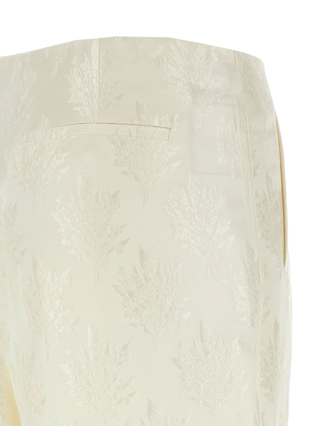Fendi White Silk Casual Pants